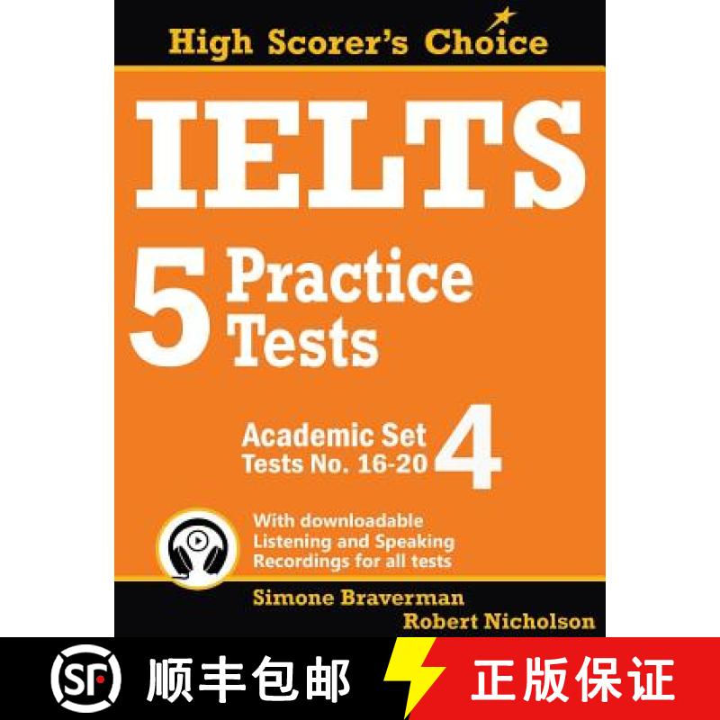 【3-4周达】IELTS 5 Practice Tests, Academic Set 4: Tests No. 16-20 [9780648000044]图片