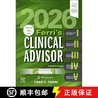 【3-4周达】精装 Ferri's Clinical Advisor 2026: 5 Books in 1 [9780443117237]