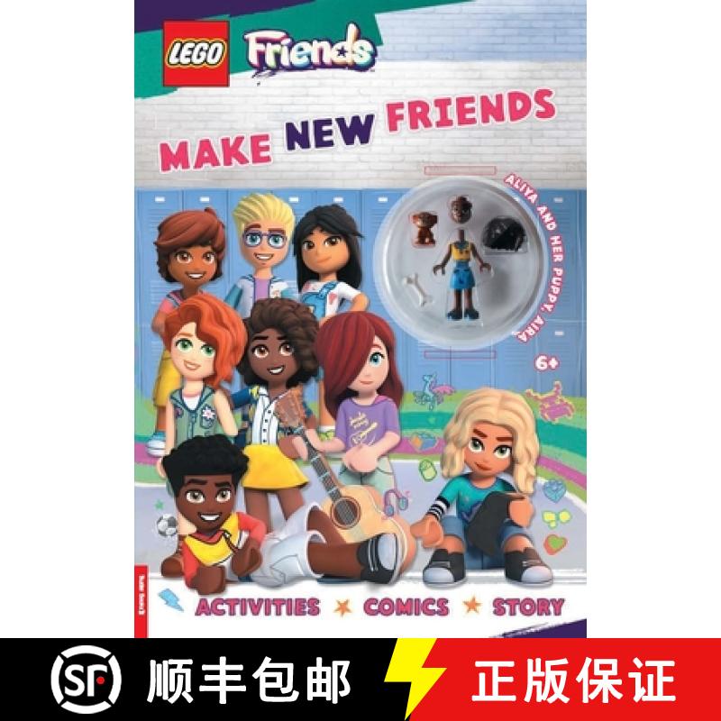 【2-3周达】LEGO (R) Friends (R): Make New Friends Activity Book (with Aliya minifigure and her puppy ... [9781780559551]