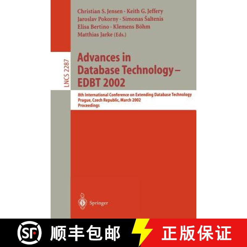 【3-4周达】Advances in Database Technology - Edbt 2002: 8th International Conference on Extending Dat... [9783540433248]