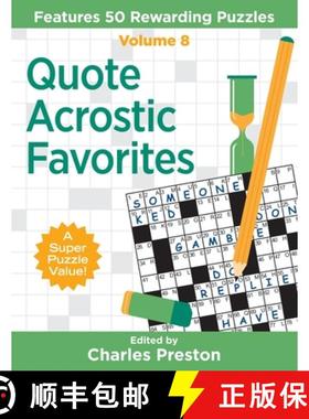 预订 Quote Acrostic Favorites: Features 50 Rewarding Puzzles [9781734048353]