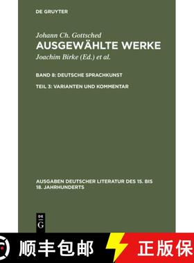 预订 Ausgewählte Werke, Bd 8/Tl 3, Varianten und Kommentar [9783110084221]