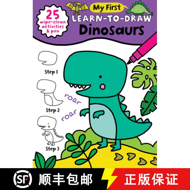 预订 My First Learn-To-Draw: Dinosaurs: (25 Wipe Clean Activities + Dry Erase Marker) [9781728238876]