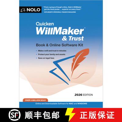 【3-4周达】Quicken Willmaker & Trust 2026: Book & Online Software Kit [9781413332940]