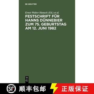 Hanns 9783110089493 Festschrift für 12. zum Dünnebier 1982 预订 75. Juni Geburtstag