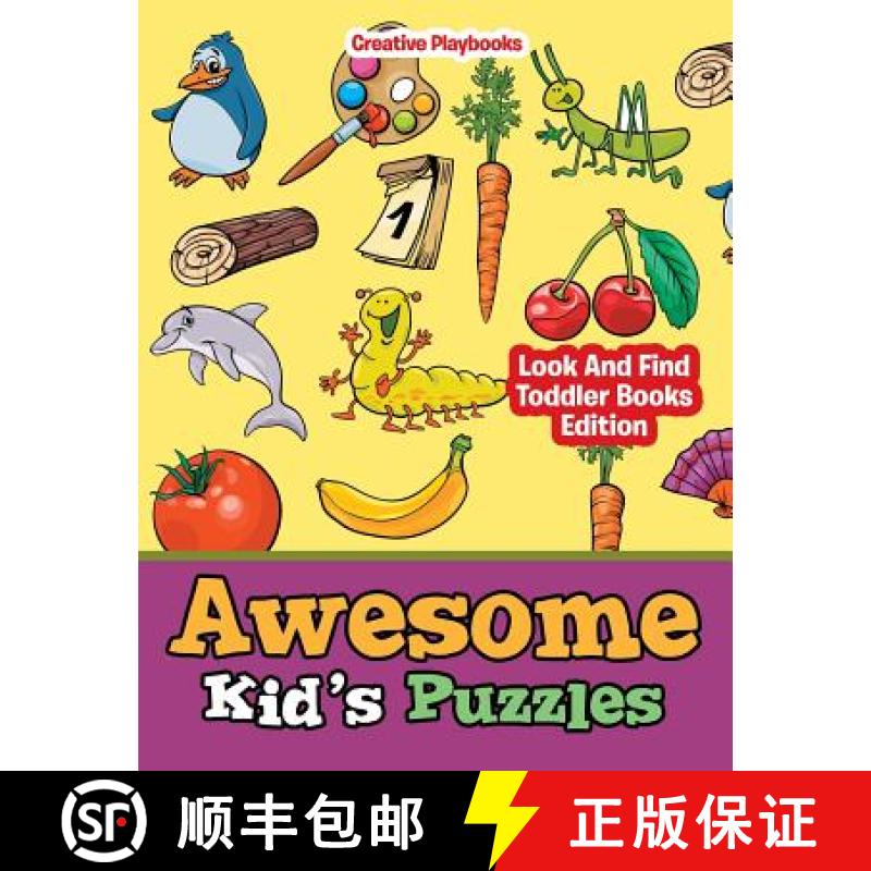 【2-3周达】Awesome Kid's Puzzles - Look And Find Toddler Books Edition [9781683231417]