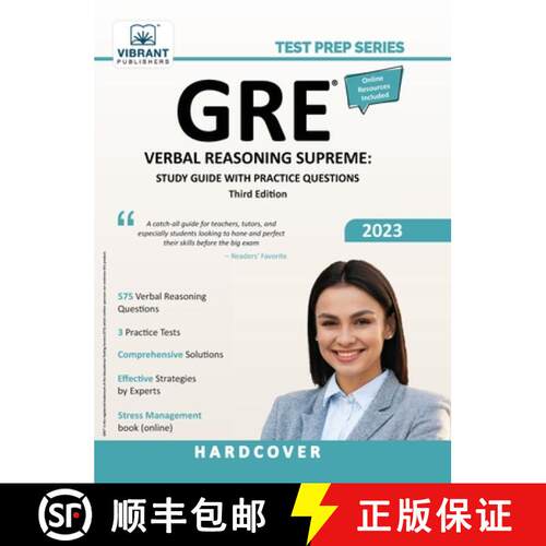 【3-4周达】精装 GRE Verbal Reasoning Supreme: Study Guide with Practice Questions [9781636511467]