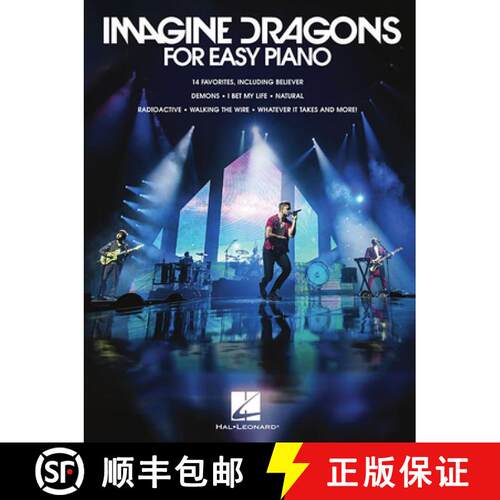 【3-4周达】Imagine Dragons - Easy Piano Songbook 14 Hits Sheet Music with Lyrics Believer Radioactive... [9781540053459]