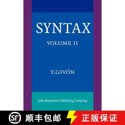 【3-4周达】Syntax: An Introduction. Volume II [9789027225801]