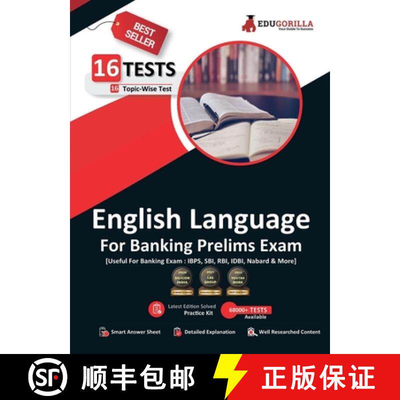 预订 English Language For Banking Prelims Exam | 16 Solved Topic-Wise Tests For SBI/IBPS/RBI/IDBI Ban... [9789355560636]