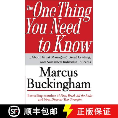 【3-4周达】The One Thing You Need to Know: ... About Great Managing, Great Leading, and Sustained Ind... [9780743261654]
