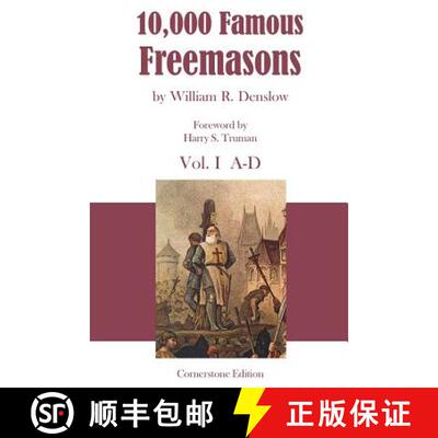 【3-4周达】10,000 Famous Freemasons: Vol. I [9781887560313]