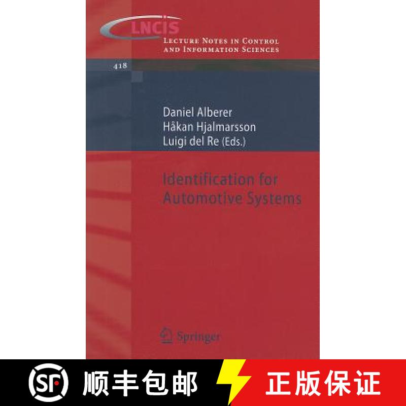 【3-4周达】Identification for Automotive Systems [9781447122203]