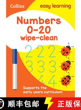 【3-4周达】Numbers 0-20 Age 3-5 Wipe Clean Activity Book: Prepare for Preschool with Easy Home Learning [9780008212957]