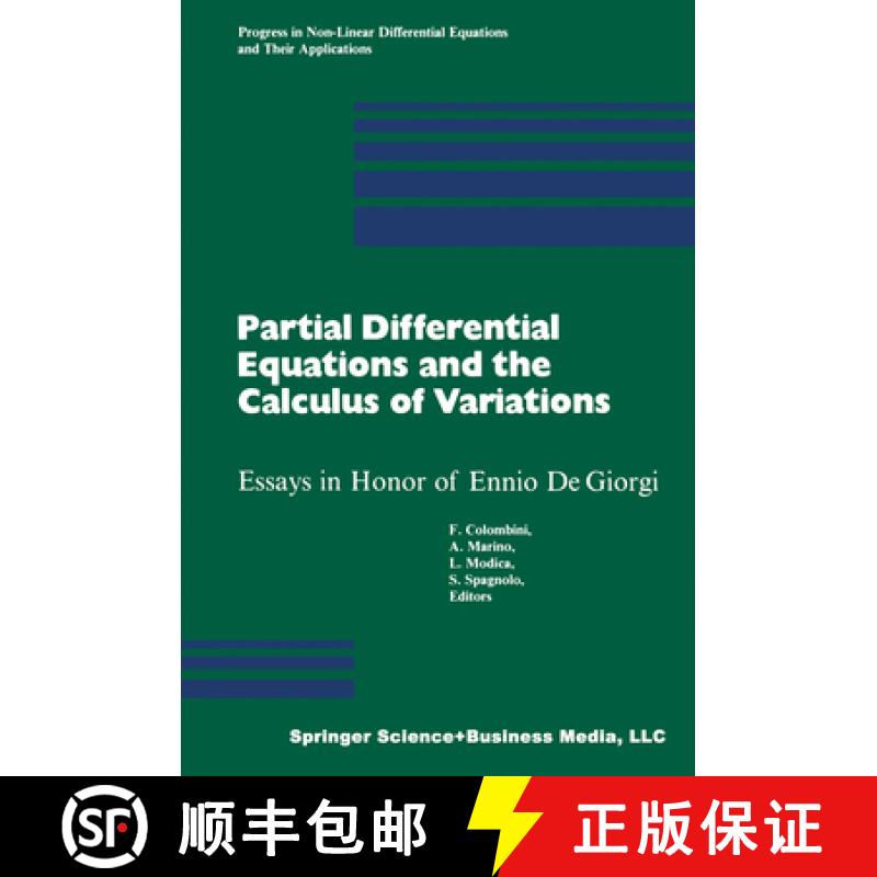 【3-4周达】Partial Differential Equations and the Calculus of Variations: Essays in Honor of Ennio de... [9781468491982]