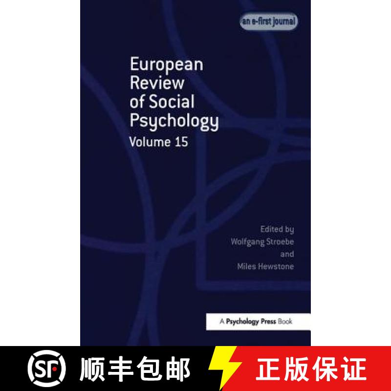 【3-4周达】European Review of Social Psychology: Volume 15 [9781138877931]