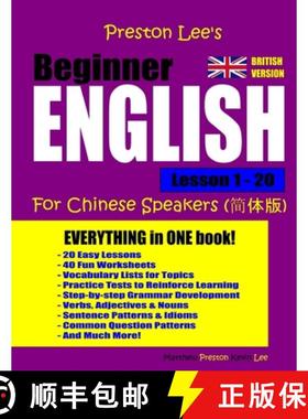预订 Preston Lee's Beginner English Lesson 1 - 20 For Chinese Speakers (British) [9781977854940]