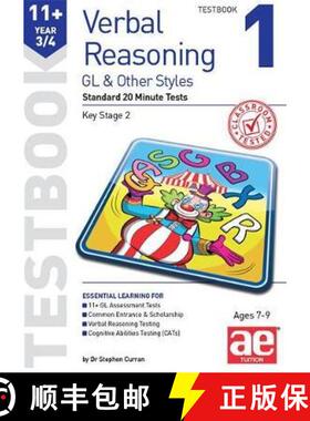 【3-4周达】11+ Verbal Reasoning Year 3/4 GL & Other Styles Testbook 1: Standard 20 Minute Tests [9781910106105]