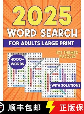 【3-4周达】2025 Word Search for Adults Large Print 4000+ Words: Word Search Puzzle Books [9788560360475]