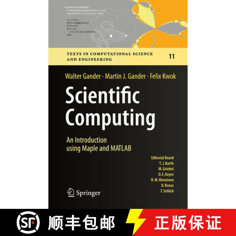 【3-4周达】Scientific Computing - An Introduction Using Maple and MATLAB [9783319043241]
