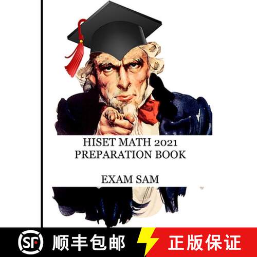 【3-4周达】HiSET Math 2021 Preparation Book: High School Equivalency Test Practice Questions with Mat... [9781949282672]