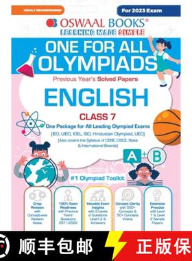 【3-4周达】Oswaal One For All Olympiad Previous Years' Solved Papers, Class-7 English Book (For 2023 ... [9789356345232]