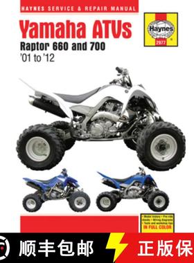 【3-4周达】Yamaha Raptor 660 & 700 ATVs (01 - 12) Haynes Repair Manual [9781563929779]