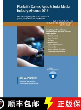 预订 Plunkett's Games, Apps & Social Media Industry Almanac 2016: Games, Apps & Social Media Industry... [9781628313666]