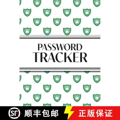 【3-4周达】精装 XL Large Print Password Tracker (Lock Shield Green): 8x10 Hardcover 450+ Alphabetical... [9781834120751]