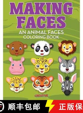 【3-4周达】Making Faces--An Animal Faces Coloring Book [9781683238812]