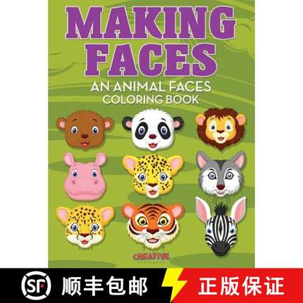 【3-4周达】Making Faces--An Animal Faces Coloring Book [9781683238812]