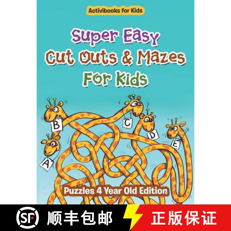 【3-4周达】Super Easy Cut Outs & Mazes For Kids: Puzzles 4 Year Old Edition [9781683211341]