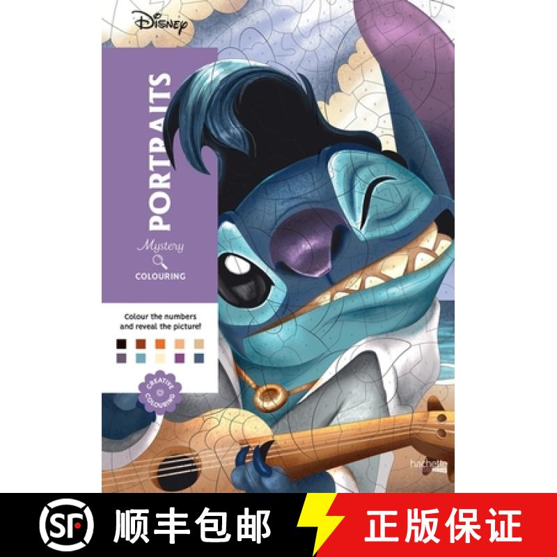 【3-4周达】Mystery Colouring - Portraits : Reveal iconic Disney characters with colour by number [9782017276357]
