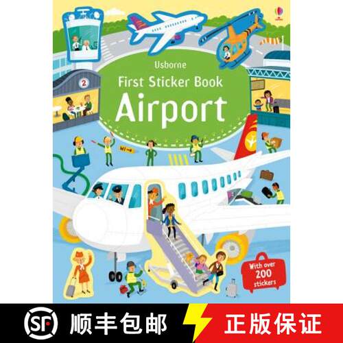 【3-4周达】First Sticker Book Airports [9781409587507]