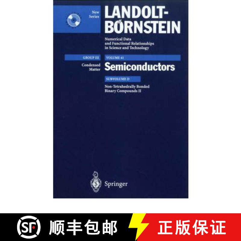 【3-4周达】Non-Tetrahedrally Bonded Binary Compounds II: Supplement to Vol. III/17g (Print Version) R... [9783540649663]