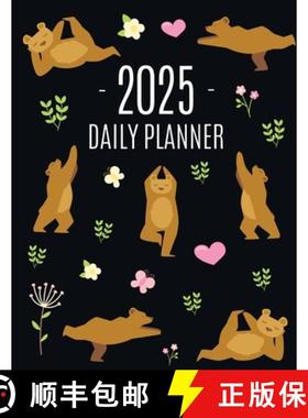 【3-4周达】Yoga Bear Planner 2025: For All Your Weekly Appointments! | Cool Daily Organizer with Funn... [9781965994344]