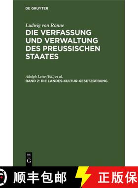 【3-4周达】精装 Die Landes–Kultur–Gesetzgebung [9783111234335]