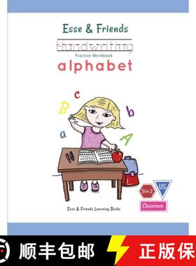 【3-4周达】Esse & Friends Handwriting Practice Workbook Alphabet: Size 2 Practice lines Ages 3 to 5 P... [9780648738695]