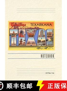 【3-4周达】Vintage Lined Notebook Greetings from Texarkana, Texas [9798385448548]