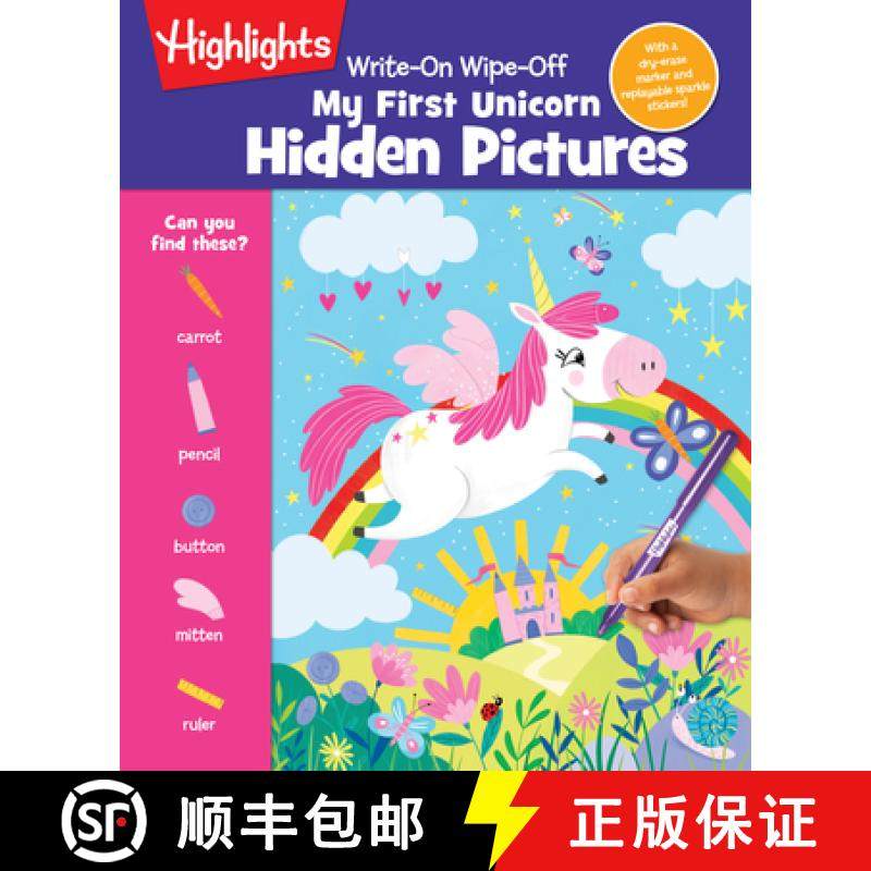 【3-4周达】Write-On Wipe-Off My First Unicorn Hidden Pictures [9781644728949]