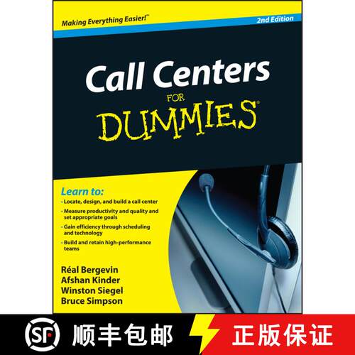 【3-4周达】Call Centers For Dummies 2Nd Edition [Wiley经管] [9780470677438]