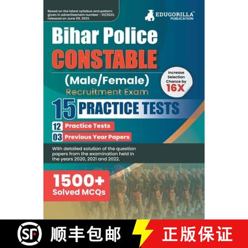【3-4周达】Bihar Police Constable Recruitment Exam 2023 - 12 Mock Tests and 3 Previous Year Papers (1... [9789355565891]