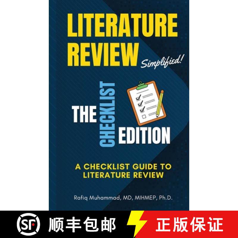 预订 Literature Review Simplified: The Checklist Edition: A Checklist Guide to Literature Review [9789198900798]