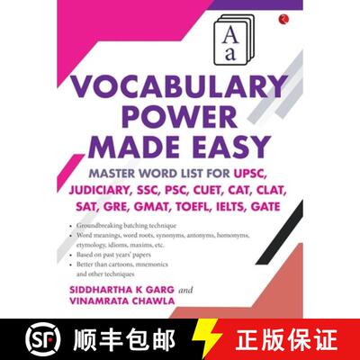 【3-4周达】Vocabulary Power Made Easy: Master Word List for UPSC, Judiciary, SSC, PSC, CUET CAT, CLA ... [9789361565724]