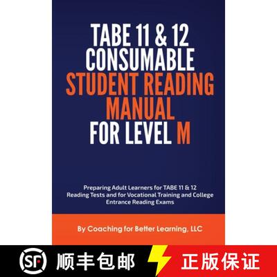 【3-4周达】TABE 11 and 12 Consumable Student Reading Manual for Level M [9781737760801]