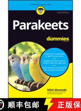 【3-4周达】Parakeets For Dummies, 2Nd Edition [Wiley生活类] [9781119755241]