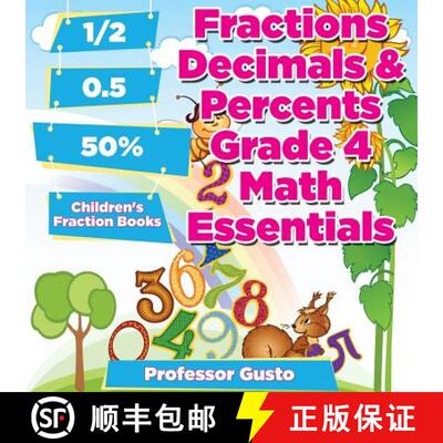 【3-4周达】Fractions Decimals & Percents Grade 4 Math Essentials: Children's Fraction Books [9781683212713]