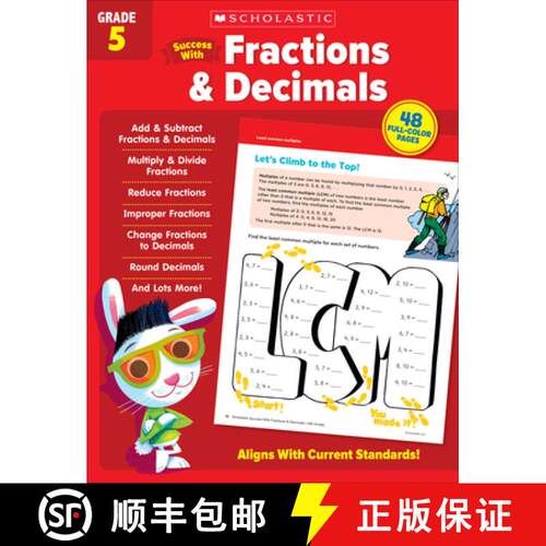 【3-4周达】Scholastic Success with Fractions & Decimals Grade 5 Workbook [9781338798357]