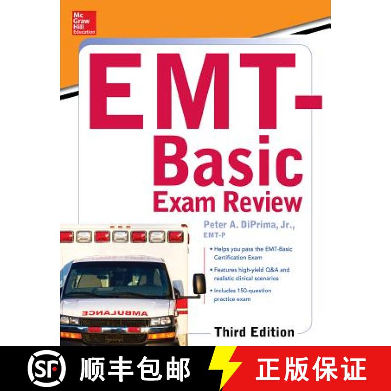 【3-4周达】McGraw-Hill Education's Emt-Basic Exam Review, Third Edition [9780071847193]