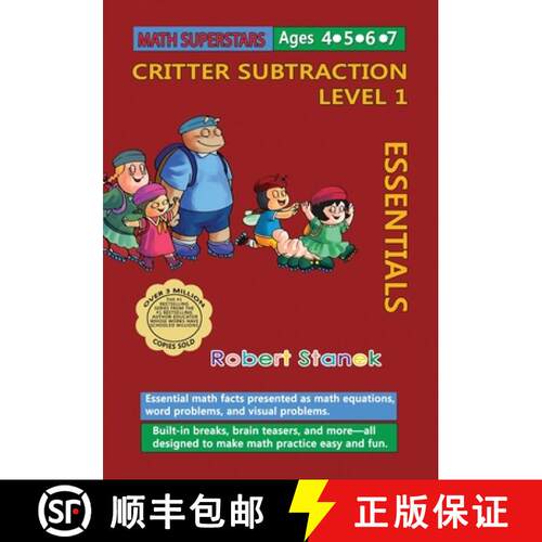 【3-4周达】Math Superstars Subtraction Level 1: Essential Math Facts for Ages 4 - 7 [9781627166300]